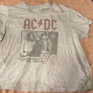 AC/DC Vintage Gray Band Tee